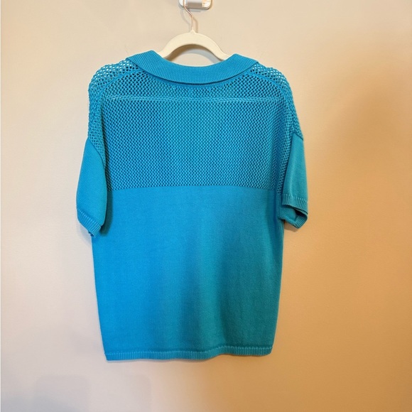 English Factory • Oversized Polo Sweater Polo Tee XS Preppy from Anthropologie - Picture 9 of 11